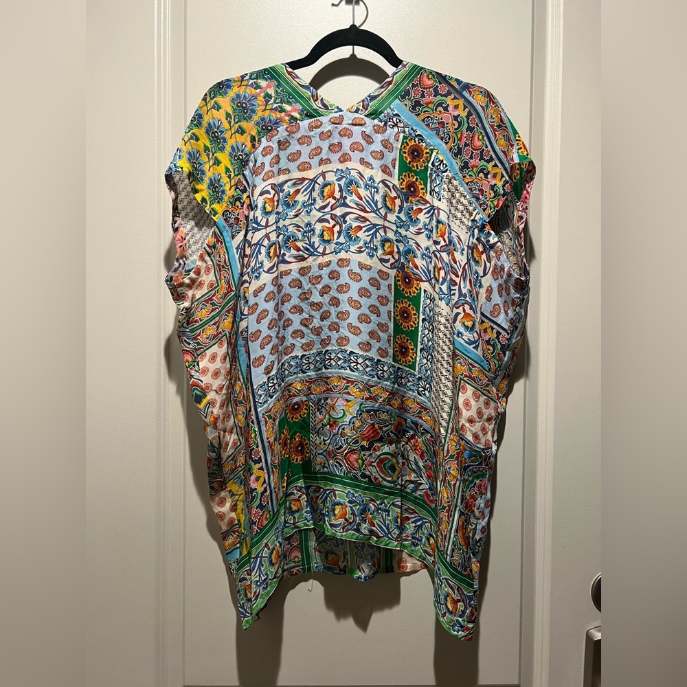 Johnny Was Patchwork Resort Tunic Blouse XS NWT - Picture 3 of 6